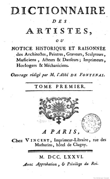 1ère de couverture de l'oeuvre de l'abbé Fontenay